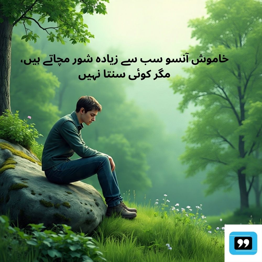 emotional silent pain sad quotes in urdu