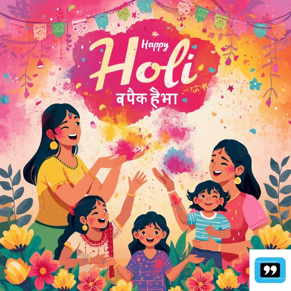 family happy holi wishes