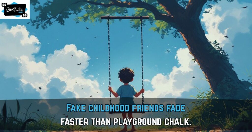 Fake Childhood Friends Quotes