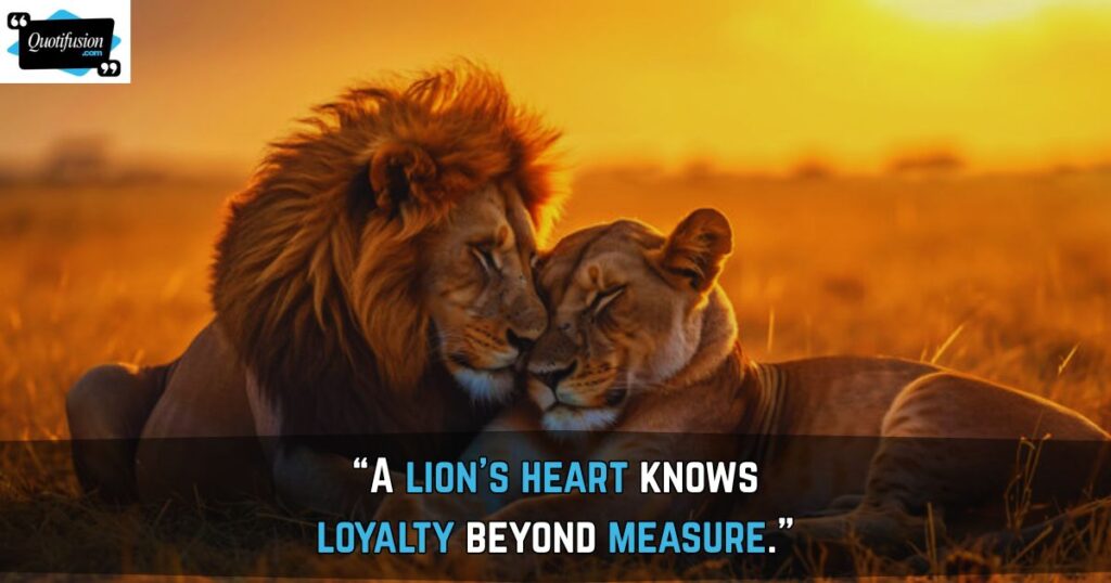 Lion Quotes Love