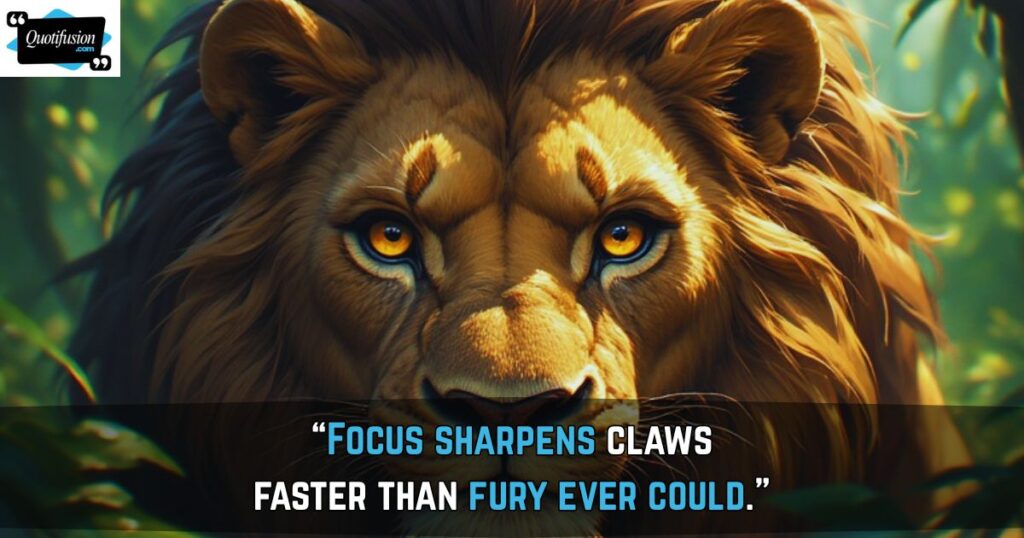 Lion Quotes on Focus