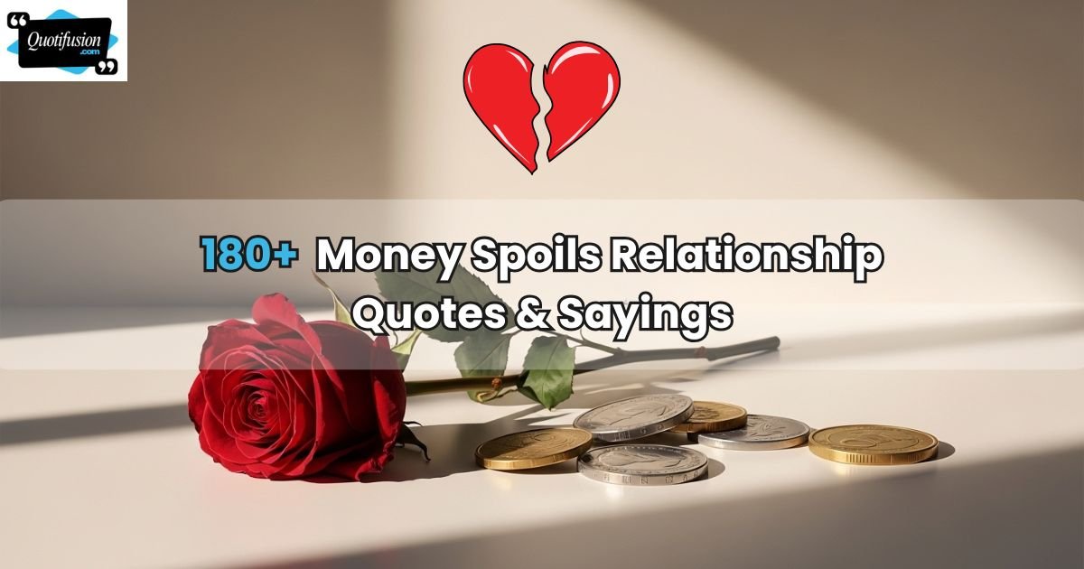 Money Spoils Relationship Quotes