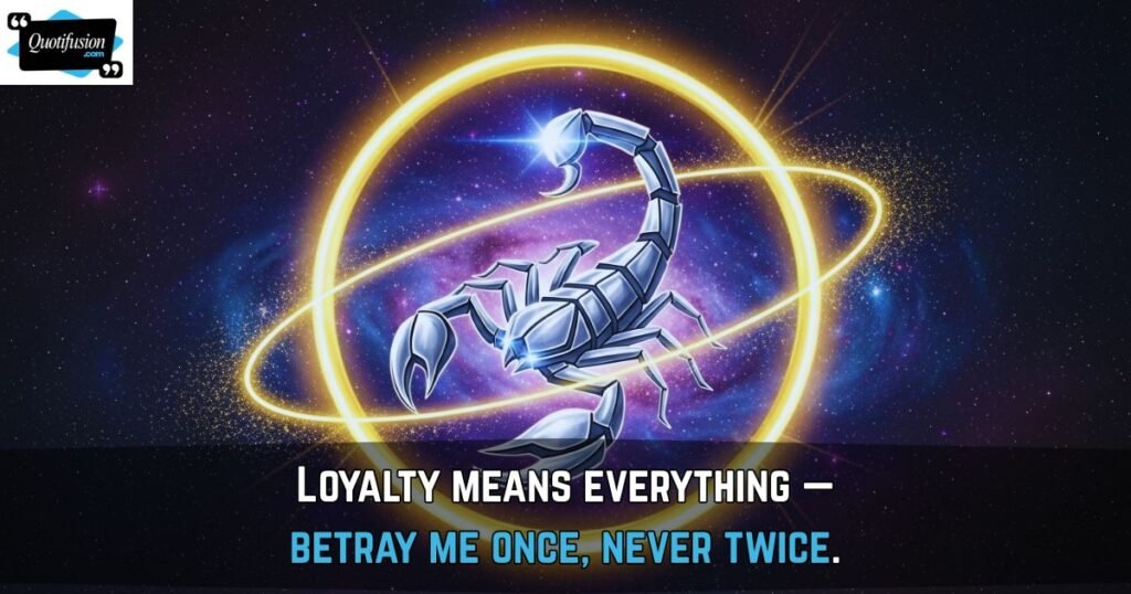 Scorpio Quotes About Loyalty