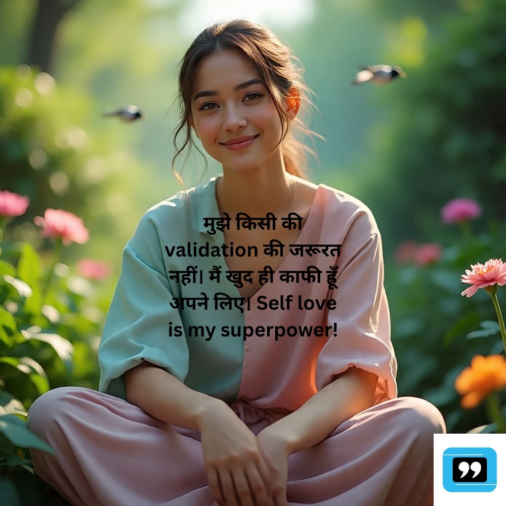 attitude self love quotes in hindi