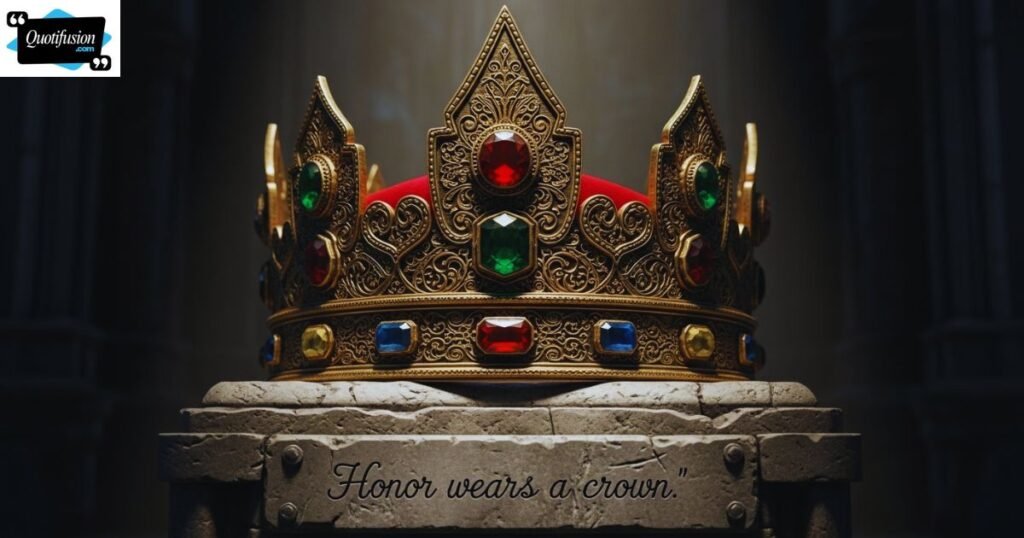Bold Crown Quotes for Honor