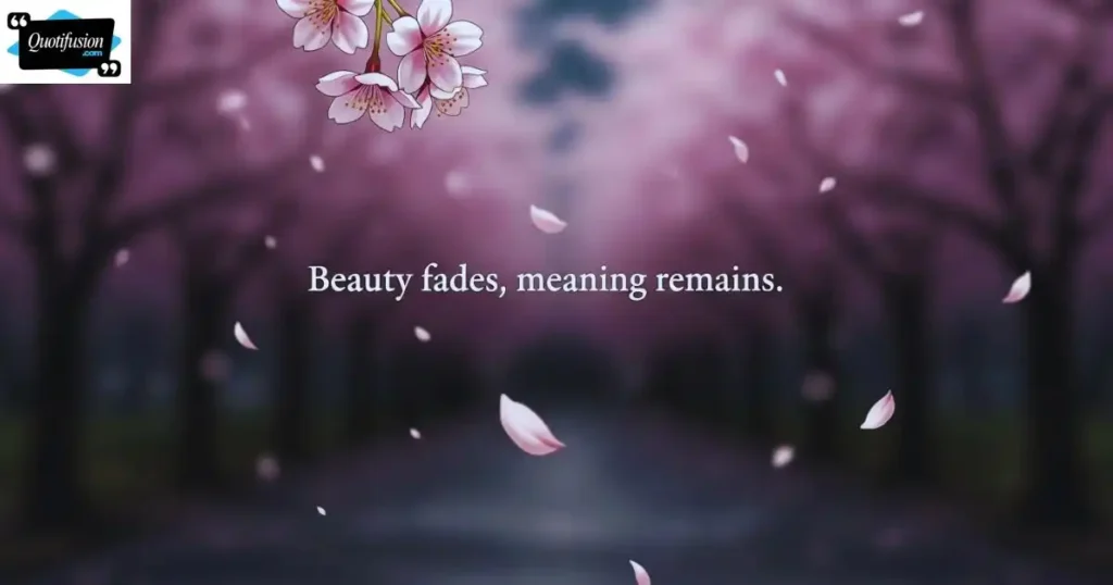 Deep Cherry Blossom Quotes About Impermanence