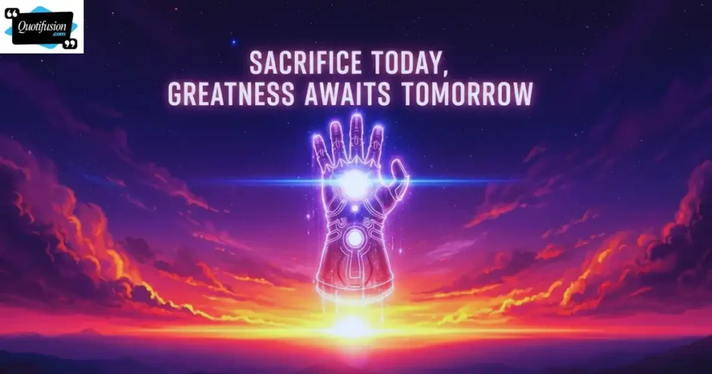 Encouraging Thanos Quotes on Sacrifice