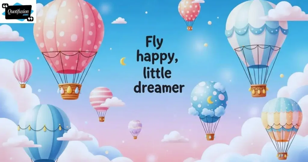 Uplifting hot air balloon quotes for kids
